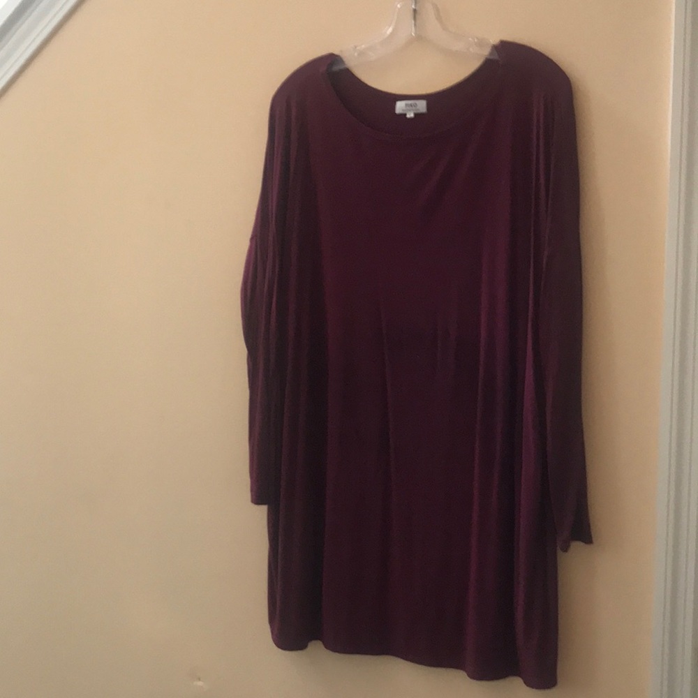 Tunic burgundy piko